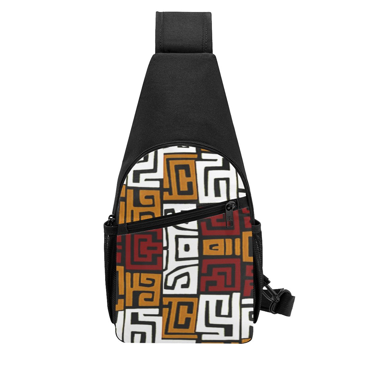 Sling Backpack Shoulder - Bolso de pecho de tela africana
