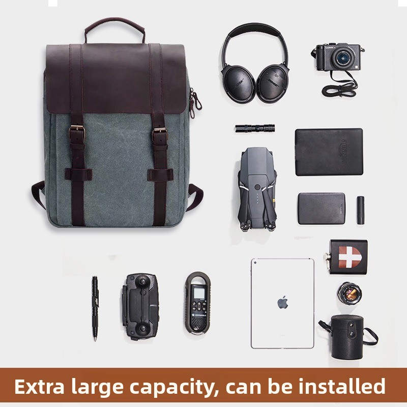 Mochila de moda para hombre, e - Canvas Backpack Casual reseña y precio