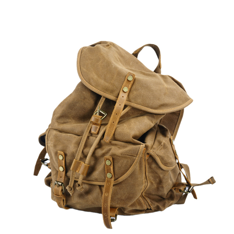 Mochila retro de lona encerada - Canvas Backpack Casual reseña y precio