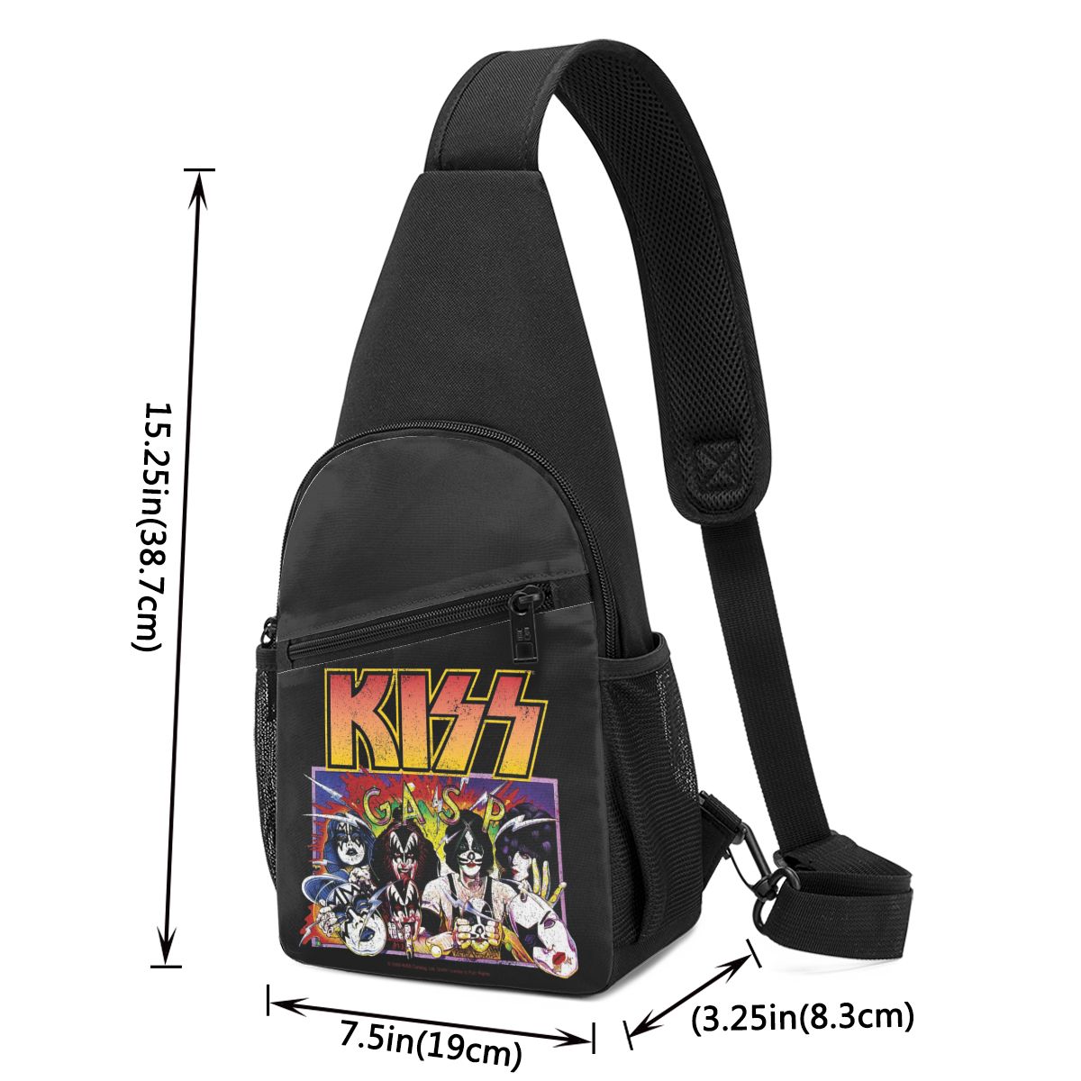 Rock Roll Band Kiss Cat - Bols - Sling Backpack Shoulder reseña y precio
