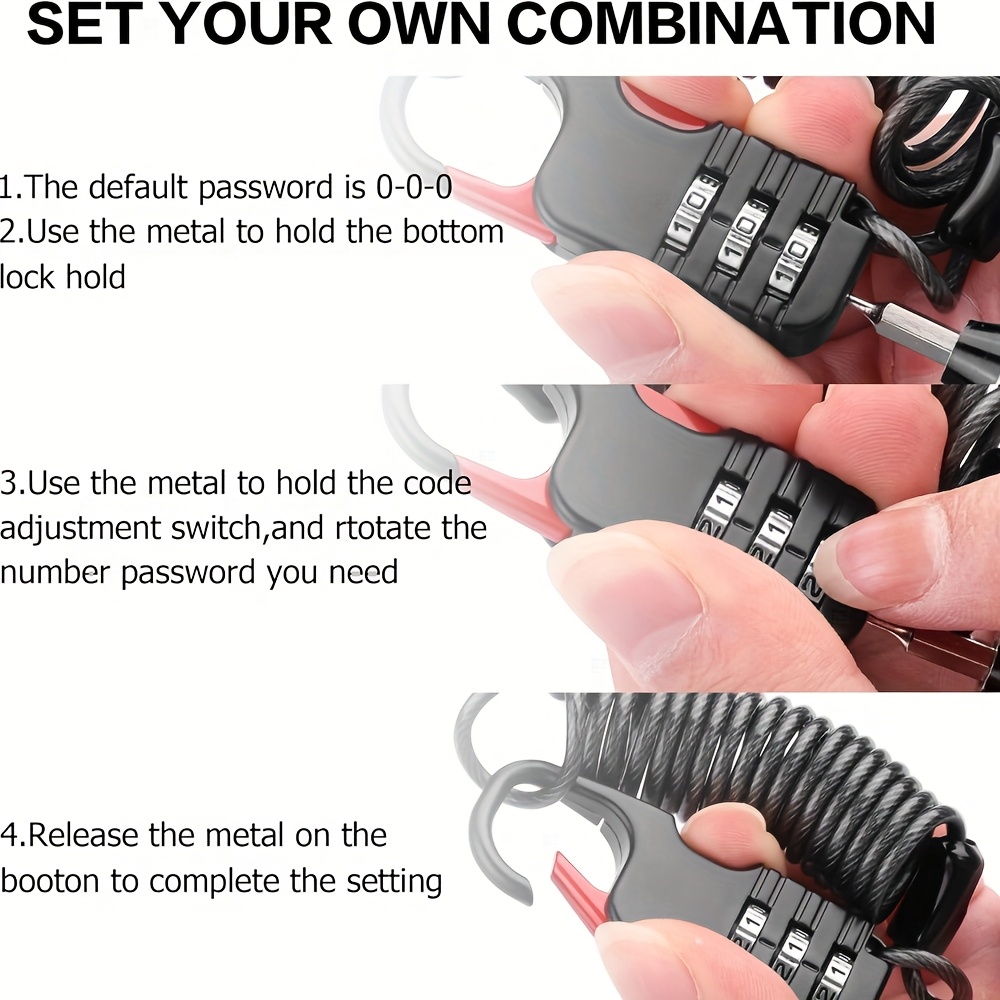 Candado de Combinación de 3 Dí - Travel Backpack Anti Theft reseña y precio
