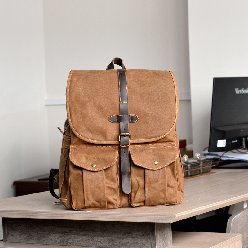 Nueva mochila de lona encerada - Canvas Backpack Casual reseña y precio